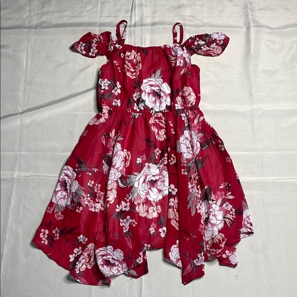 PLACE Red Floral Off-Shoulder Dress - Picture 4 of 8